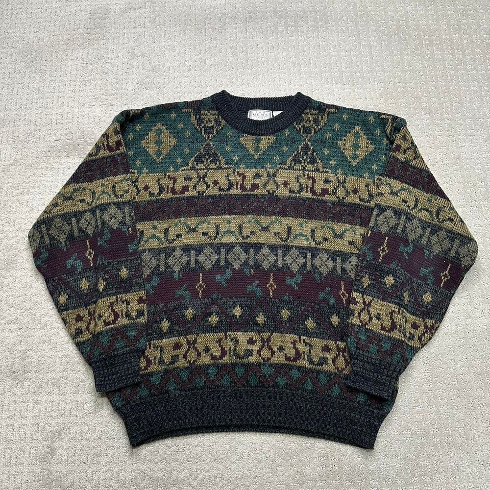 Vintage Sears Men's multi color sweater